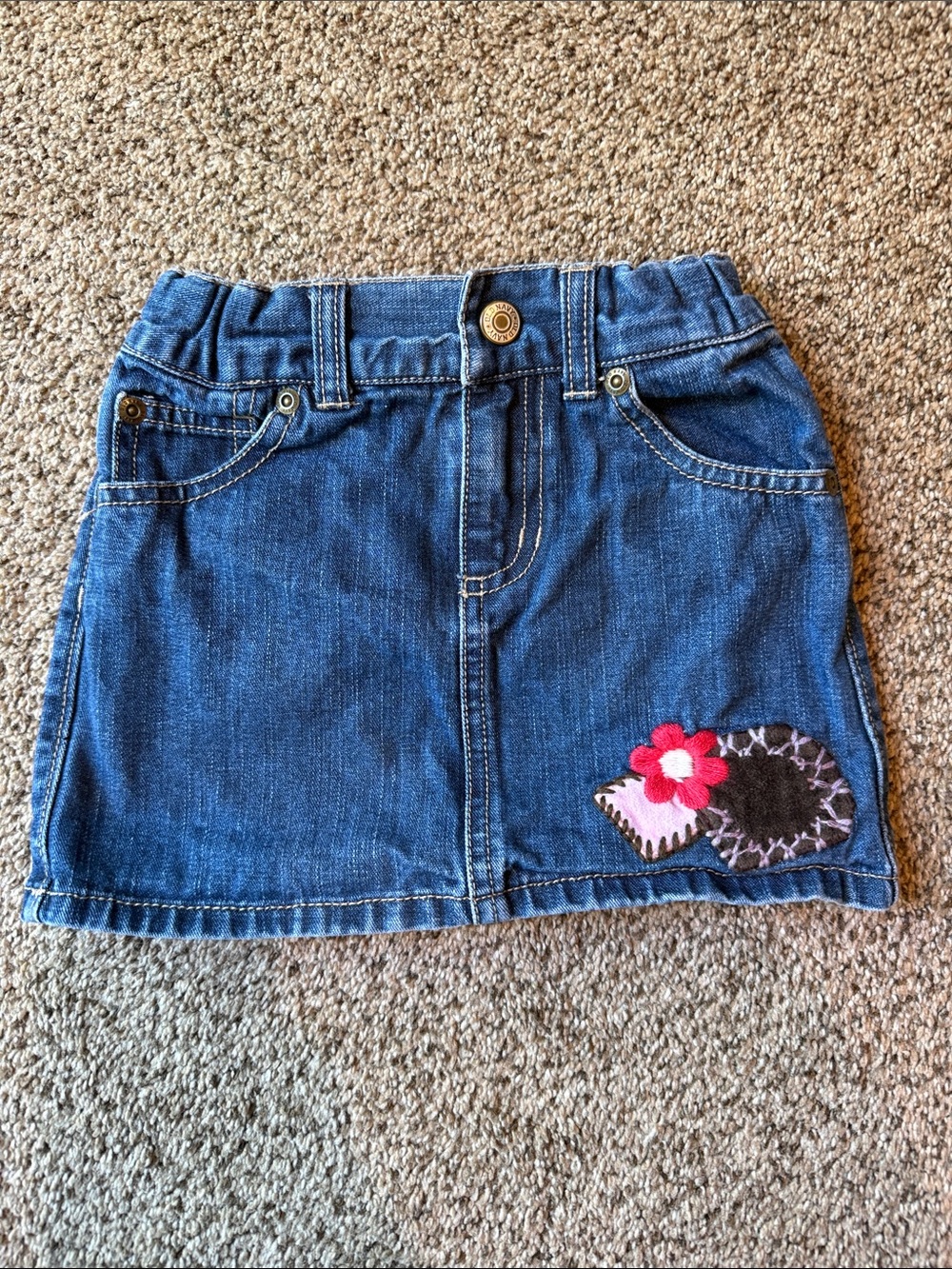Old Navy | Blue Denim Skirt with Patches